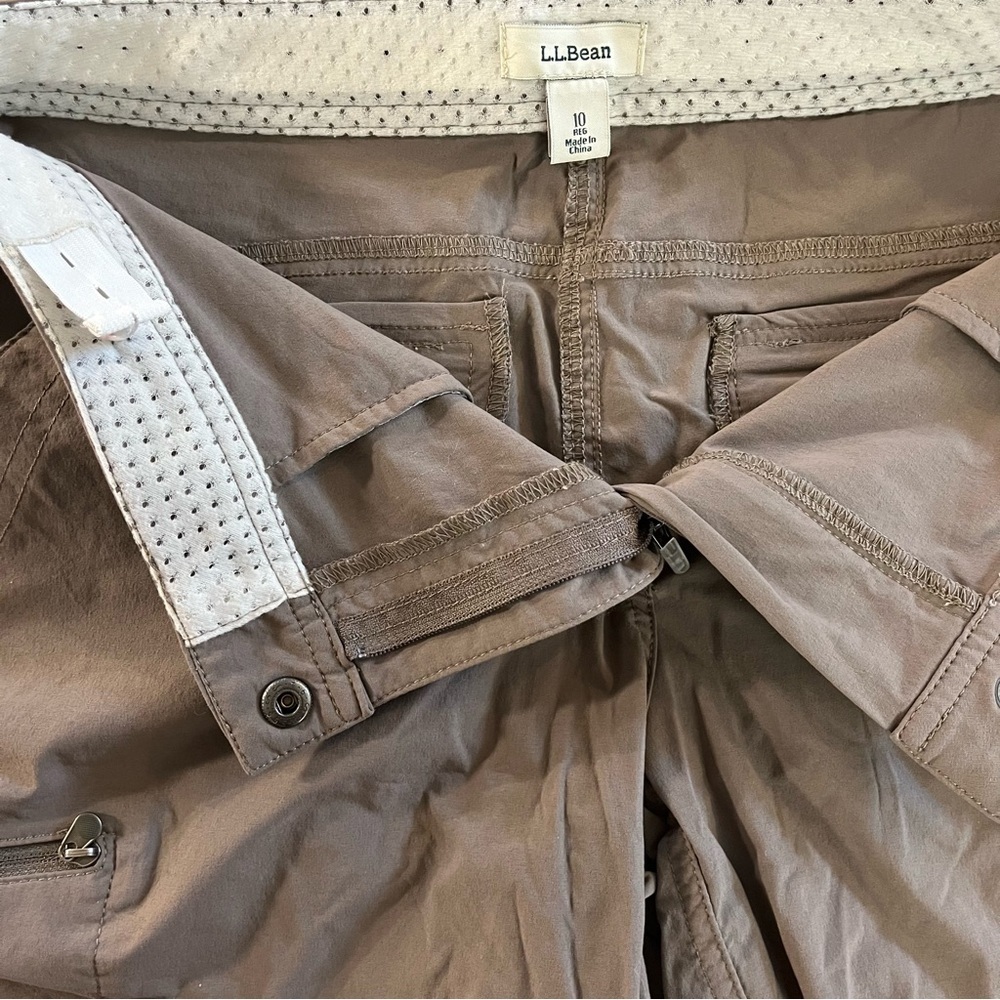L.L.Bean Comfort Trail Shorts Women’s Size 10 Brown Nylon Stretch Hiking Outdoor - Picture 4 of 12